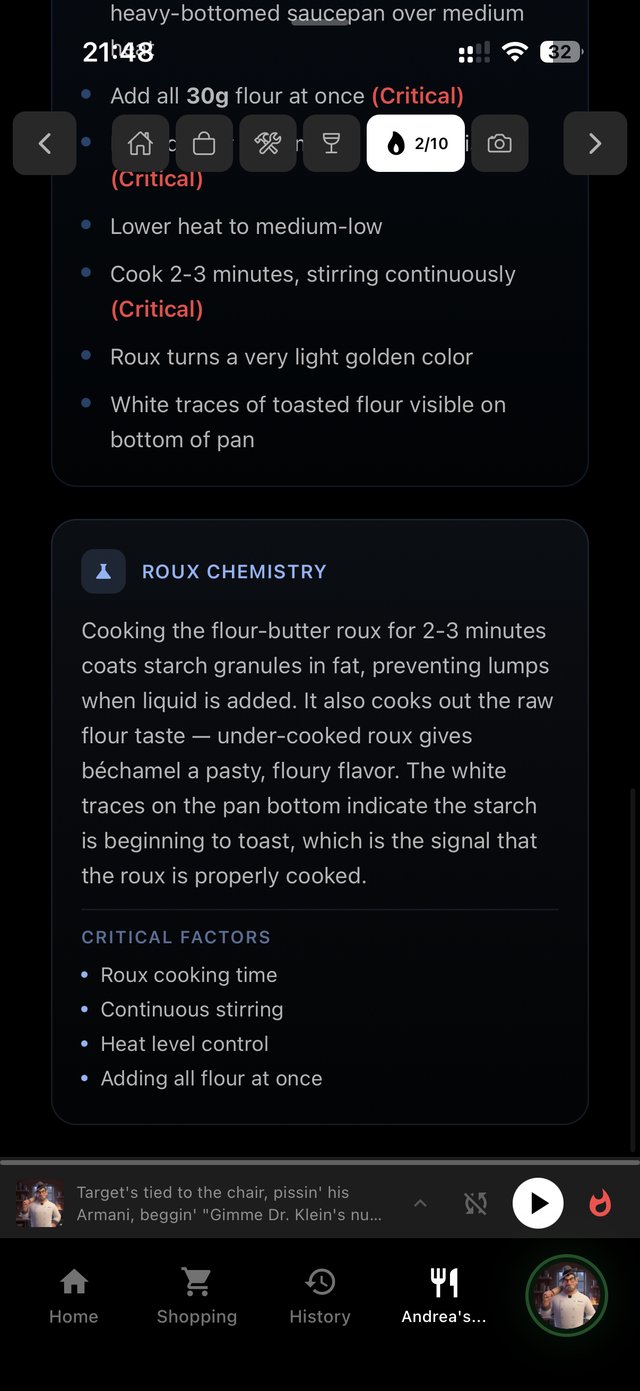 Roux chemistry